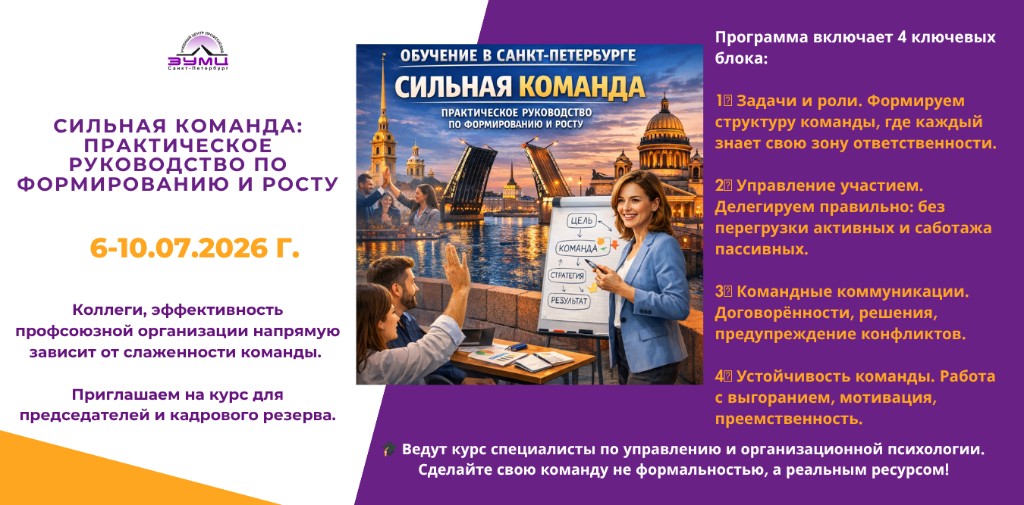 Сильная команда: практическое руководство по формированию и росту, 6–10 июля 2026