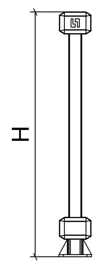 Стойка композитного пешеходного ограждения OM3-C