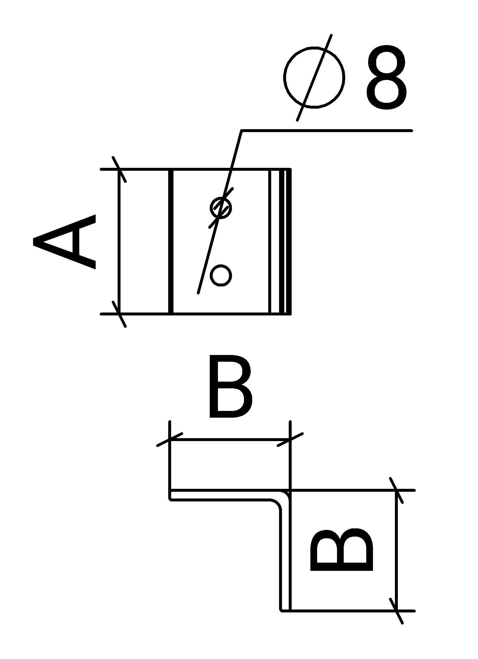 Пластина соединительная угловая 90° H90