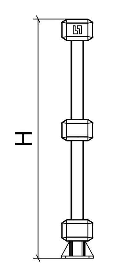 Стойка ограждения OD2-C
