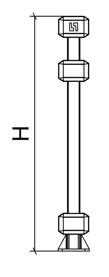 Стойка композитного ограждения OM2-C