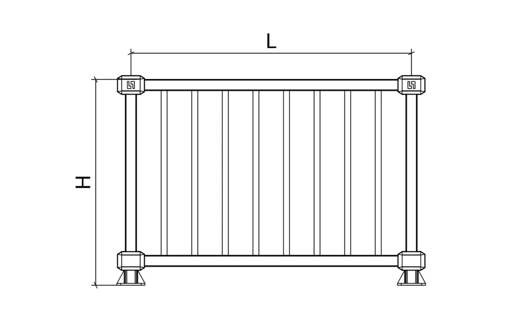 Рядовая секция с дополнительной стойкой OM3-PT